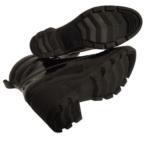 Marc Fisher Black Patent Moto Boots - Picture 4 of 5